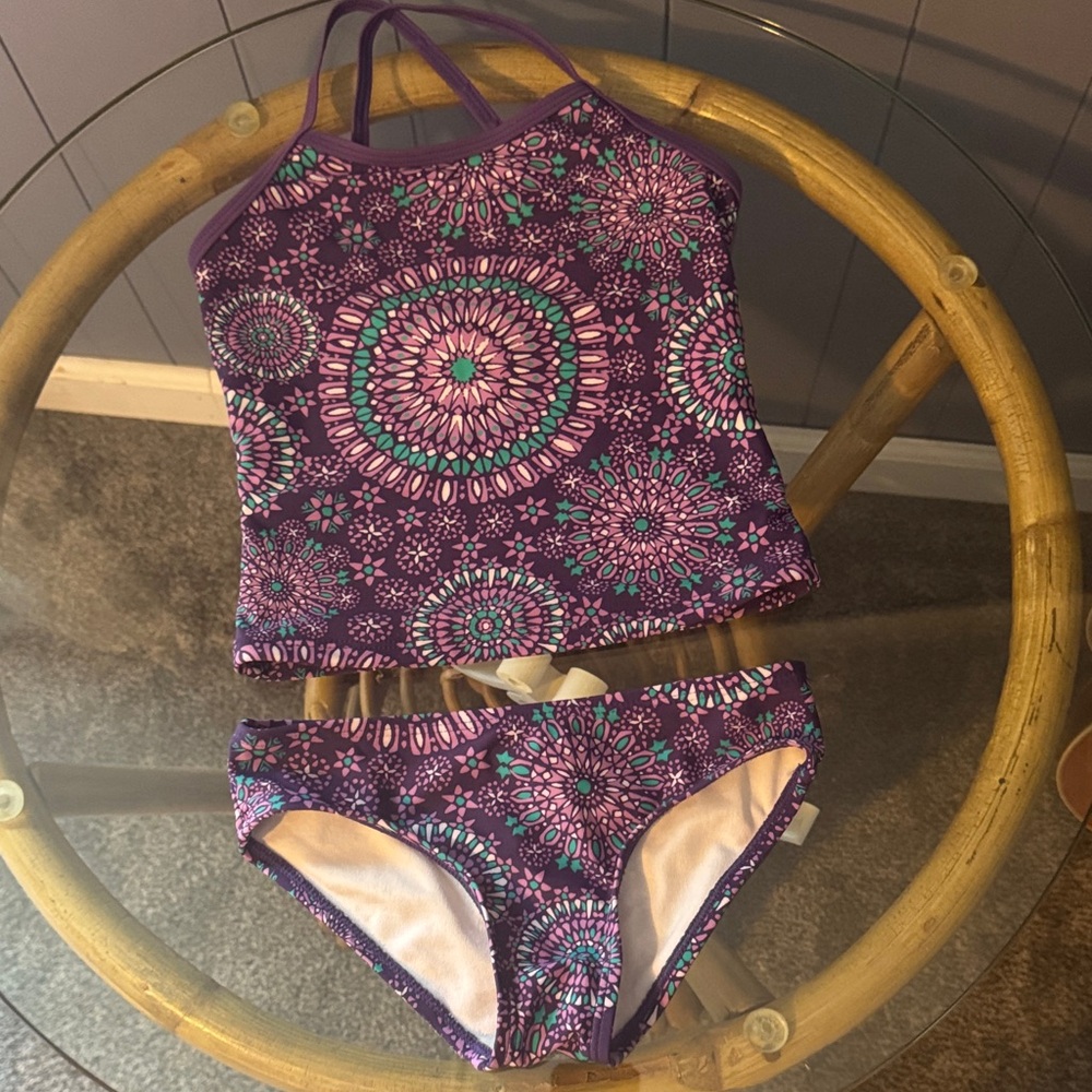 Amazon Purple and Teal Kids Swim Bikini